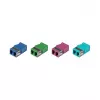 Acoplador de fibra ótica LC duplex monomodo EFB Elektronik, sem flange, azul, ferrula cerâmica (53515.1)