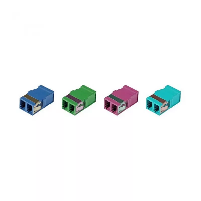 Acoplador de fibra ótica LC duplex monomodo EFB Elektronik, sem flange, azul, ferrula cerâmica (53515.1)