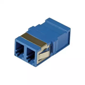 Acoplador de fibra ótica LC duplex monomodo EFB Elektronik, sem flange, azul, ferrula cerâmica (53515.1)