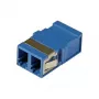 Acoplador de fibra ótica LC duplex monomodo EFB Elektronik, sem flange, azul, ferrula cerâmica (53515.1)