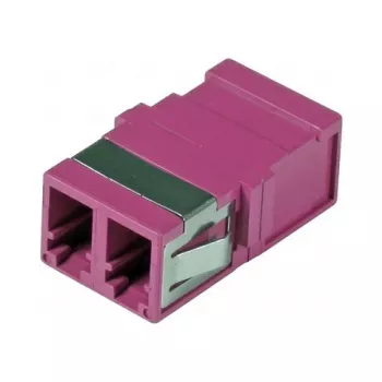 EFB-Elektronik Acoplador de fibra ótica LC Duplex OM4, sem flange, casquilho de cerâmica, violeta Erika