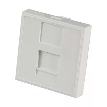 EFB Elektronik ET-25026 Placa central 22,5x45mm para 1 Keystone, saída ao centro, branco puro (RAL 9010)