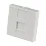 EFB Elektronik ET-25026 Placa central 22,5x45mm para 1 Keystone, saída ao centro, branco puro (RAL 9010)