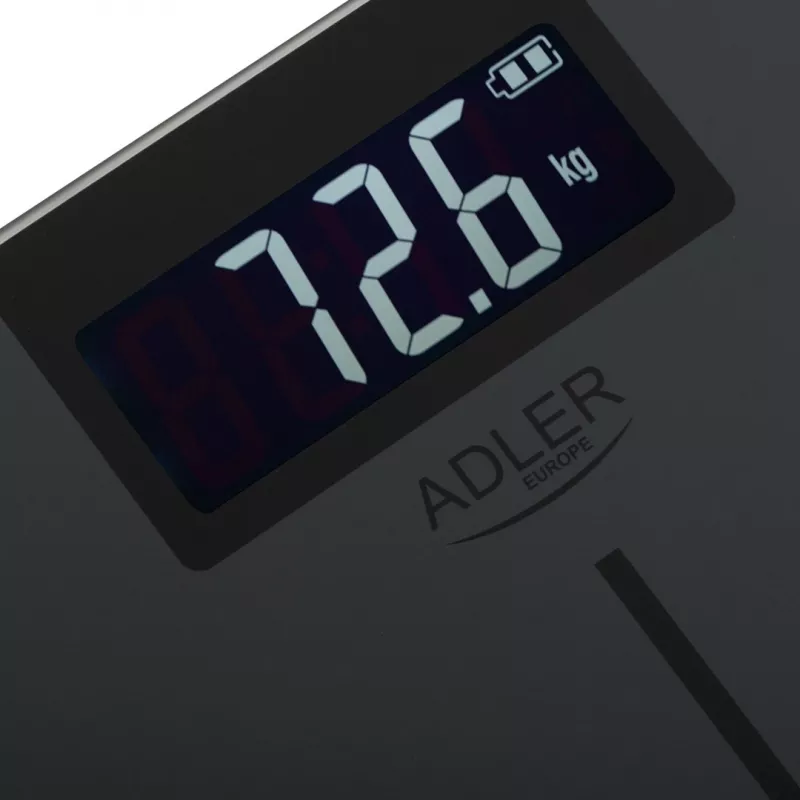 Adler AD 8194s Balança de pessoa digital, branco, padrão de riscas, capacidade 180 kg