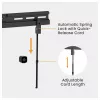 Equip Suporte de parede para TV de 37-86 polegadas sem perfuração com 1 articulação, 60 kg, preto