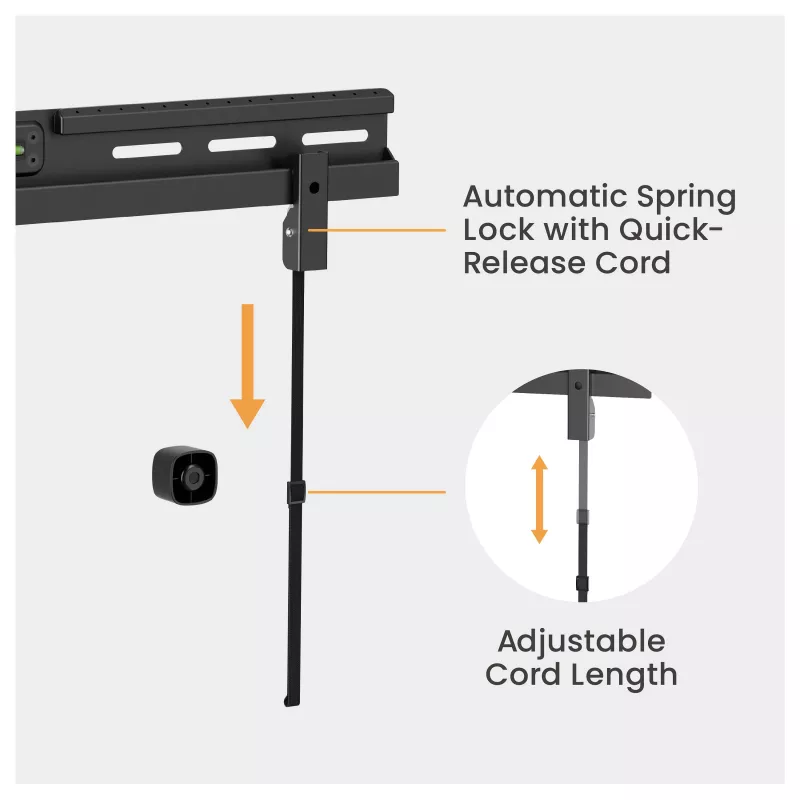Equip Suporte de parede para TV de 37-86 polegadas sem perfuração com 1 articulação, 60 kg, preto