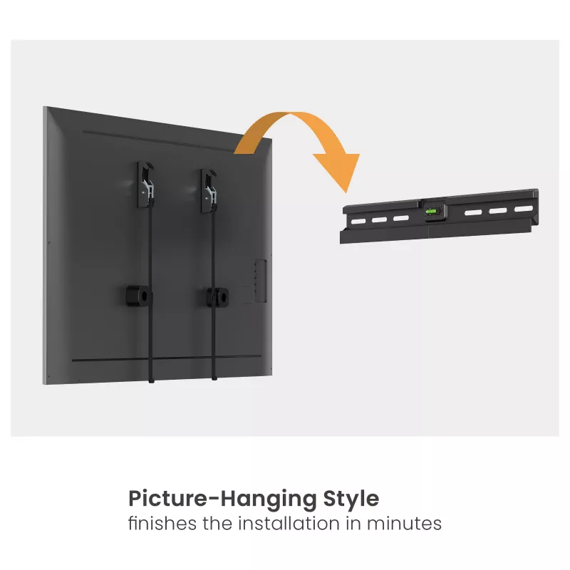 Equip Suporte de parede para TV de 37-86 polegadas sem perfuração com 1 articulação, 60 kg, preto