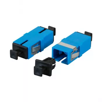 EFB Elektronik Acoplador de fibra ótica SC simplex monomodo, sem flange, azul, manga cerâmica (53511.1)