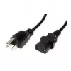 VALUE Cabo de alimentação IEC 60320 C13 para NEMA 5-15 (M) 125 V - 1,8 m - preto