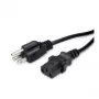 VALUE Cabo de alimentação IEC 60320 C13 para NEMA 5-15 (M) 125 V - 1,8 m - preto