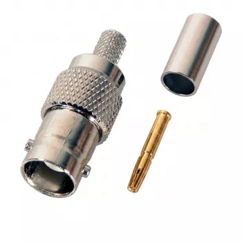 EFB-Elektronik Conector BNC fêmea de crimpar reto RG59/RG62 75/93 Ohm (52511.1)