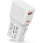 VALUE Carregador de viagem USB, EU/UK/US, 2x USB (A+C), 25W
