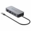 CONCEPTRONIC adaptador de USB-C para 2x Gigabit Ethernet + 2x USB-A 3.2 Gen 1, 0,3m, cinzento