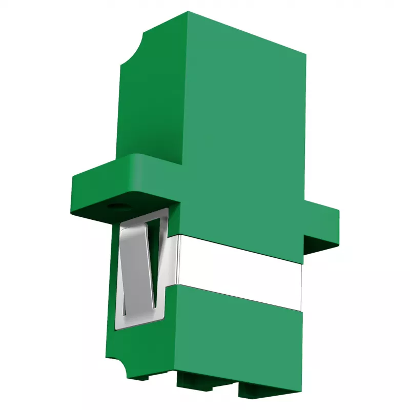 EFB Elektronik 53343.32 acoplador de fibra ótica LC/APC Duplex, OS2 monomodo, verde, com obturador