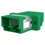 EFB Elektronik 53343.32 acoplador de fibra ótica LC/APC Duplex, OS2 monomodo, verde, com obturador