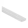 Synergy 21 Perfil em U para LED ALU001-R difusor/tampa PMMA transparente + ALU002-R, ALU003, ALU004, ALU007-R, ALU021, ALU024, ALU084, tampa em plástico