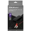 Qoltec 52665 Carregador de baterias automático para baterias AGM GEL STD, 24V 2A 48W, indicador LED, cabo de 1,8m