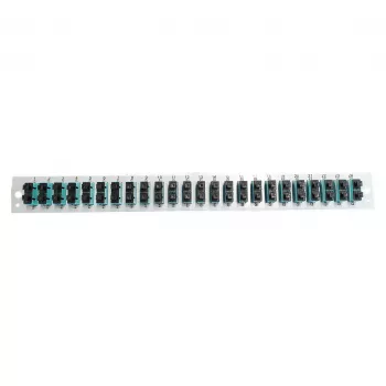 EFB Elektronik Painel frontal montado com 24 x acoplador SC duplex OM3 vertical, preto