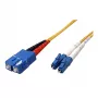 EFB Elektronik Jumper duplex LC-SC OS2 monomodo 9/125µm 5m LSZH amarelo 2,0mm
