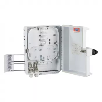 EFB-ELEKTRONIK FTTH-BOX-OUT-1 Caixa de Distribuição FTTH IP65 para 32 Fibras, 16 Adaptadores, Exterior