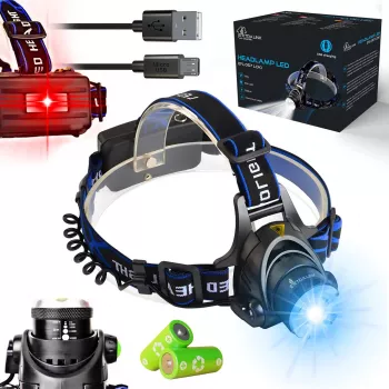 Extralink EFL-057 Loki Lanterna de Cabeça LED, Carregamento USB, 350 Lúmenes, Sensor de Movimento