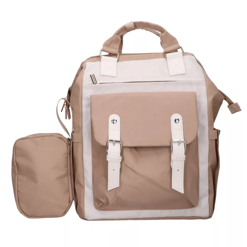 Black Forest KM02 Beige Mochila de Viagem de Cabine 40x30x15 cm + Bolsa de Higiene