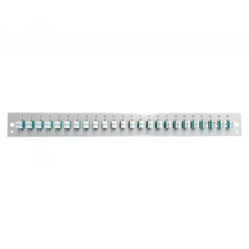 EFB Elektronik Painel Frontal Equipado com 24 x Acopladores LC Duplex OM3, Preto