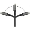 GoodConnections Cabo de Ligação USB-C 2.0 (ST-ST) 3m Revestimento Têxtil 240W Antracite