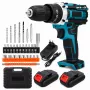 EXTRALINK TOOLS Parafusadeira sem Fio Azul + 2 Baterias