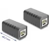 Delock Acoplador RJ45 Fêmea a Fêmea Cat.6A Blindado Preto