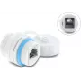 Delock Acoplador RJ45 Cat.6A Fêmea a Fêmea com Rosca M23.5 x 1,5 mm e Tampa de Proteção IP68 à Prova de Poeira e Água Branco (87156)