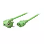 EFB Elektronik Cabo de alimentação Schuko 90° - C13 180°, verde, 1,8 m, 3 x 0,75 mm²