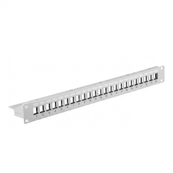 EFB Elektronik Painel de patch 19 polegadas 1U 24 portas metal