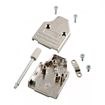 EFB-Elektronik Cobertura D-Sub totalmente metálica 35°, E-MHDM35 09-K, 9 pinos, metal