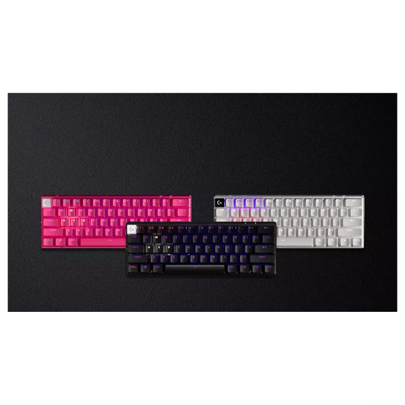 Logitech G PRO X 60 LIGHTSPEED Teclado de gaming sem fios 60% compacto - tátil - branco - QWERTY International English