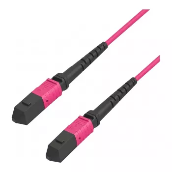EFB-Elektronik Cabo de patch multimodo MTP fêmea para MTP fêmea 12 fibras OM4, LSZH, violeta erika, tipo B, 3m