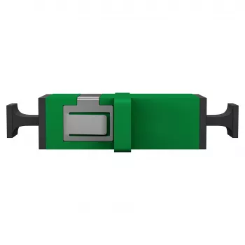EFB Elektronik acoplador de fibra ótica SC/APC simplex monomodo com tampa de proteção contra pó, verde, ferrula cerâmica de zircónio