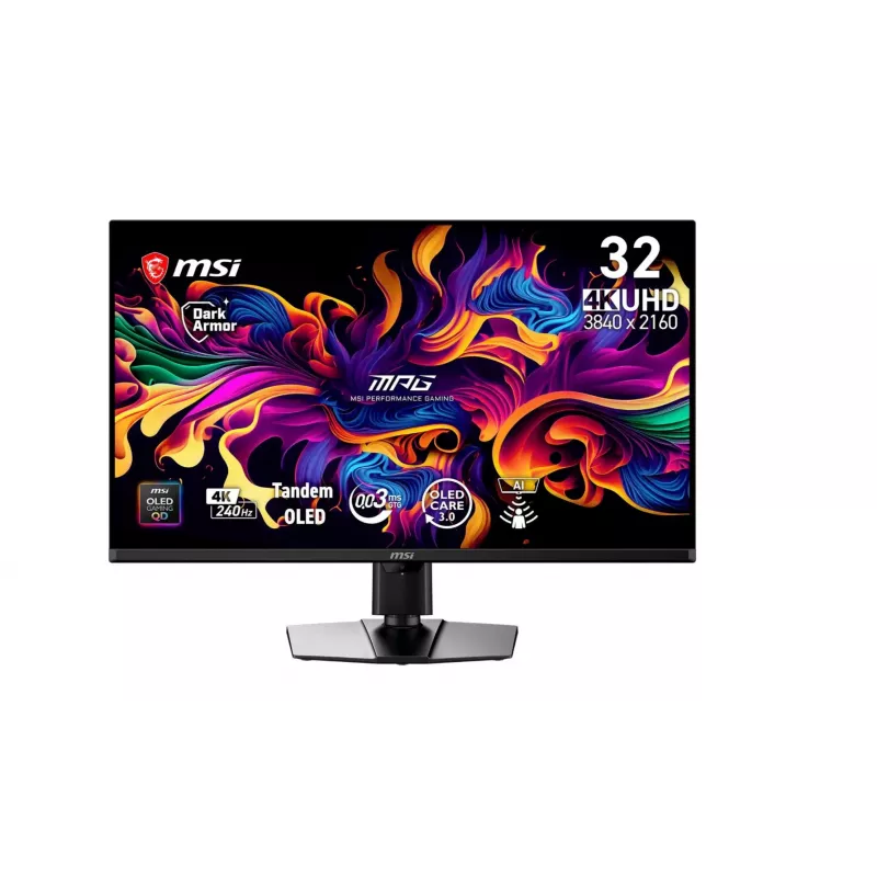 Monitor gaming MSI MPG 322URDE QD-OLED X24 - 32 polegadas 4K UHD 240Hz 0,03ms QD-OLED