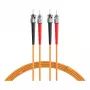 EFB Elektronik ECOFIBER cabo de patch de fibra ótica duplex ST-ST OM1, 3m, LSZH, laranja, 3,0mm