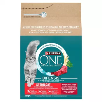 Purina ONE alimento seco para gatos com vaca e trigo 2,8 kg