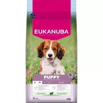 EUKANUBA Puppy & Junior Small/Medium borrego & arroz alimento seco para cães 12 kg