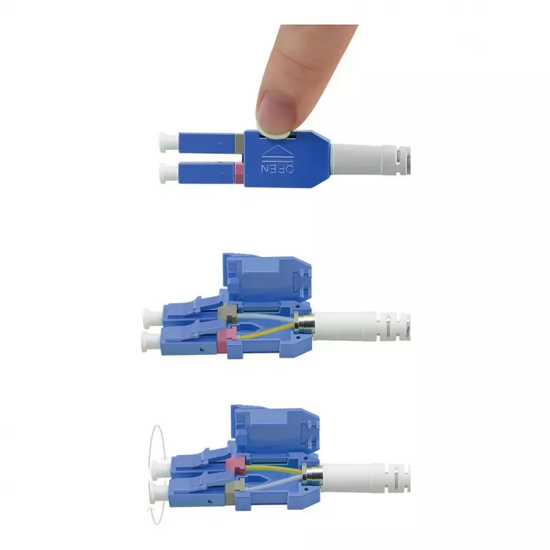 ROLINE cabo de fibra ótica UNIBOOT monomodo 9/125µm OS2 LC duplex 1m amarelo