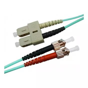 EFB Elektronik cabo patch duplex ECOFIBER SC-ST OM3 0,5m LSZH 3mm aqua