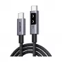 UGREEN Uno L509 cabo de carregamento rápido USB-C para USB-C PD 100W LED 2m preto