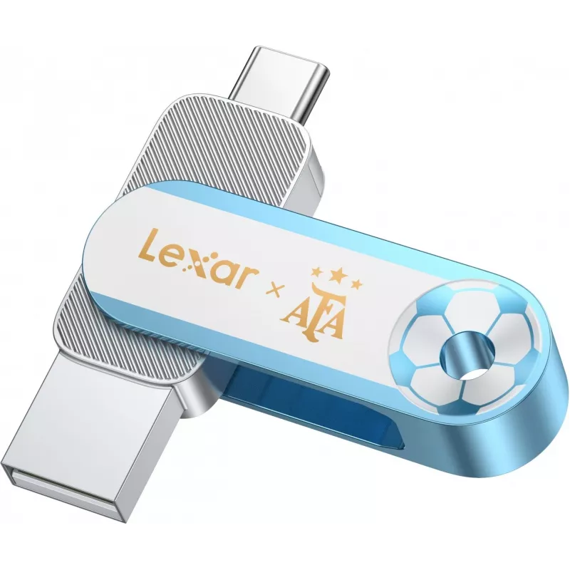 Lexar Dual D500 128GB USB-C/A 3.2 pen drive 400/360MB/s branco