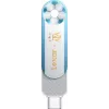 Lexar Dual D500 128GB USB-C/A 3.2 pen drive 400/360MB/s branco