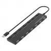Conceptronic hub USB 2.0 de 7 portas com fonte de alimentação - preto (HUBBIES08BP)