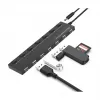 Conceptronic hub USB 2.0 de 7 portas com fonte de alimentação - preto (HUBBIES08BP)