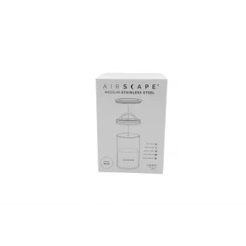 Airscape® recipiente aromático em aço inoxidável médio, branco mate