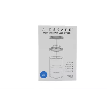 Airscape® recipiente aromático em aço inoxidável médio, azul mate